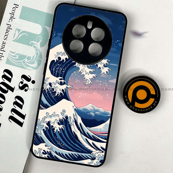 Realme 12 - Ocean Wave Art - Premium Printed Glass soft Bumper Shock Proof Case