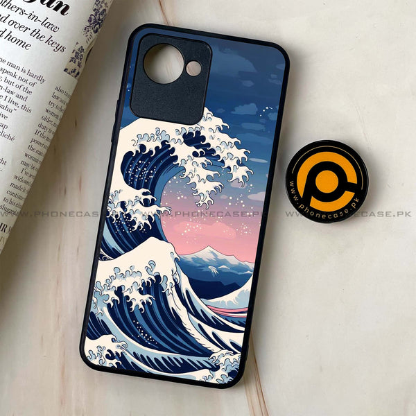 Realme C30 - Ocean Wave Art - Premium Printed Glass soft Bumper Shock Proof Case