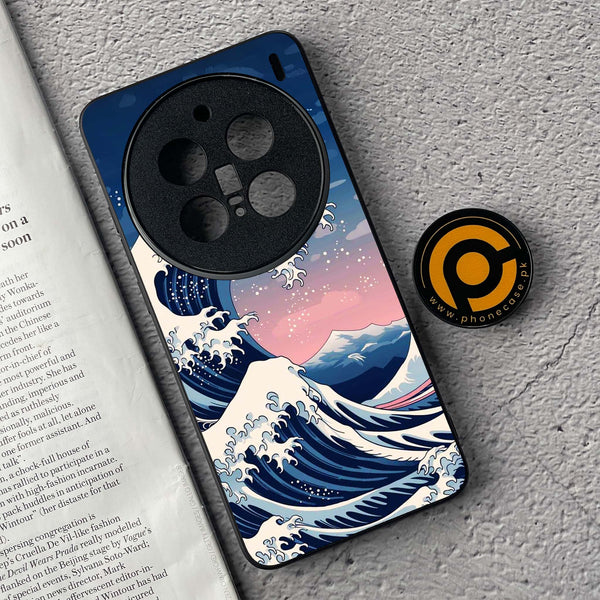Vivo X200 Pro - Ocean Wave Art - Premium Metal  Printed soft Bumper shock Proof Case