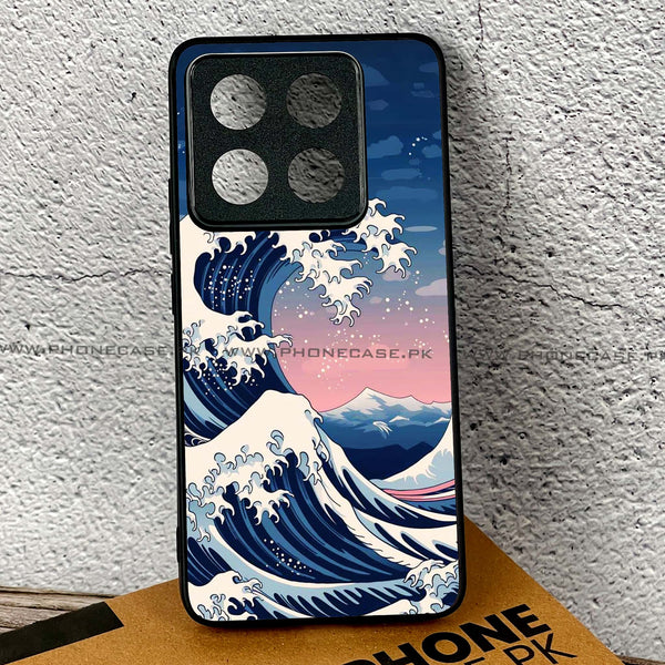 Xiaomi 14T - Ocean Wave Art - Premium Printed Glass soft Bumper shock Proof Case