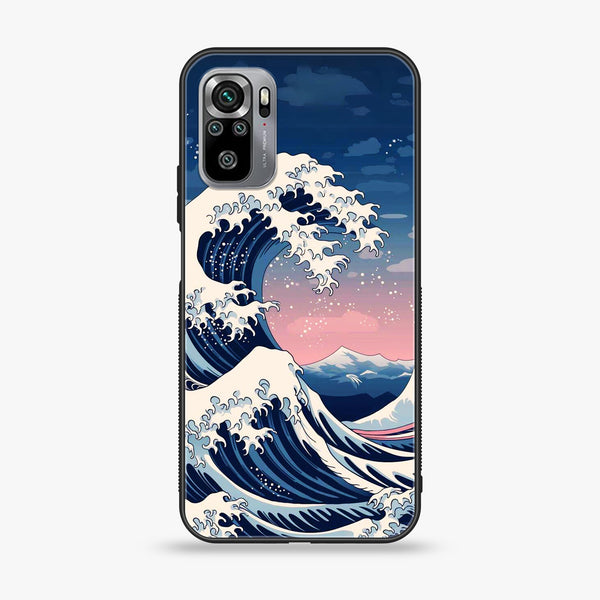 Xiaomi Redmi Note 10S - Ocean Wave Art - Premium Printed Glass soft Bumper shock Proof Case