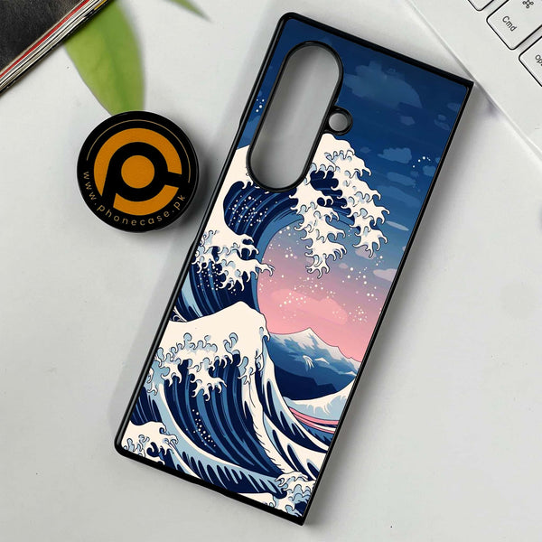 Samsung Galaxy Z Fold 7 - Ocean Wave Art -  Premium Metal Printed soft Bumper shock Proof Case