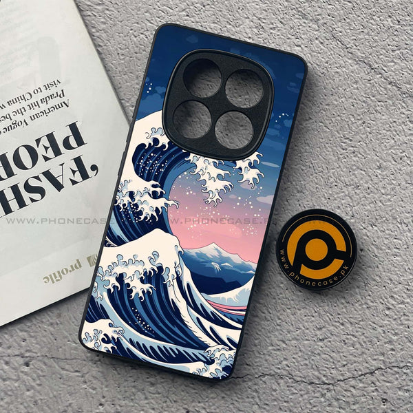 Redmi Note 14 Pro - Ocean Wave Art - Premium Printed Glass soft Bumper Shock Proof Case
