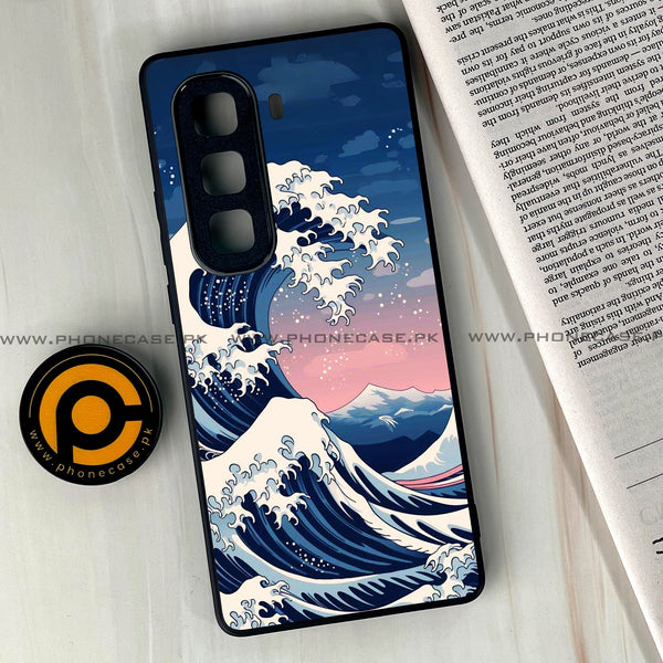 Infinix Hot 60 Pro Plus - Ocean Wave Art - Premium Metal Printed soft Bumper shock Proof Case