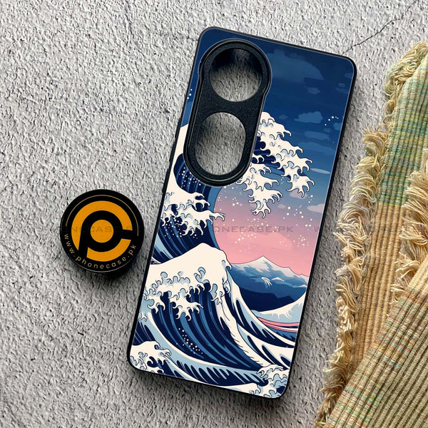 Vivo V40 Pro - Ocean Wave Art - Premium Metal Printed soft Bumper shock Proof Case