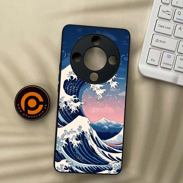 Honor x9b 5G - Ocean Wave Art - Premium Metal Printed soft Bumper shock Proof Case