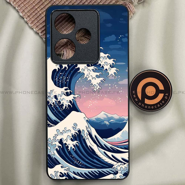 Realme GT 7 - Ocean Wave Art - Premium Metal Printed soft Bumper shock Proof Case