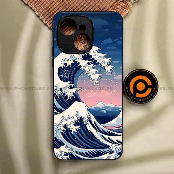 Tecno Spark 40C - Ocean Wave Art - Premium Metal Printed soft Bumper shock Proof Case