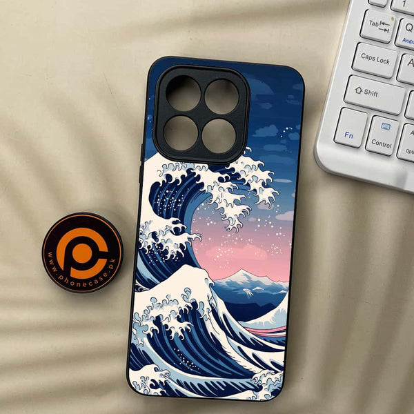 Honor X5b - Ocean Wave Art - Premium Metal Printed soft Bumper shock Proof Case