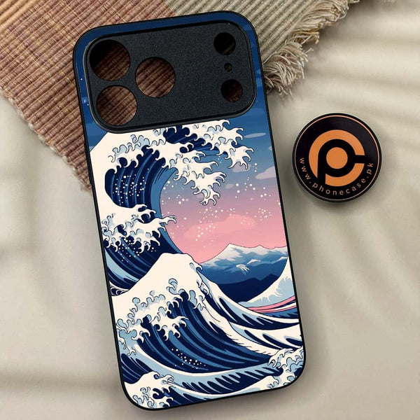iPhone 17 Pro Max - Ocean Wave Art - Premium Metal Printed soft Bumper shock Proof Case