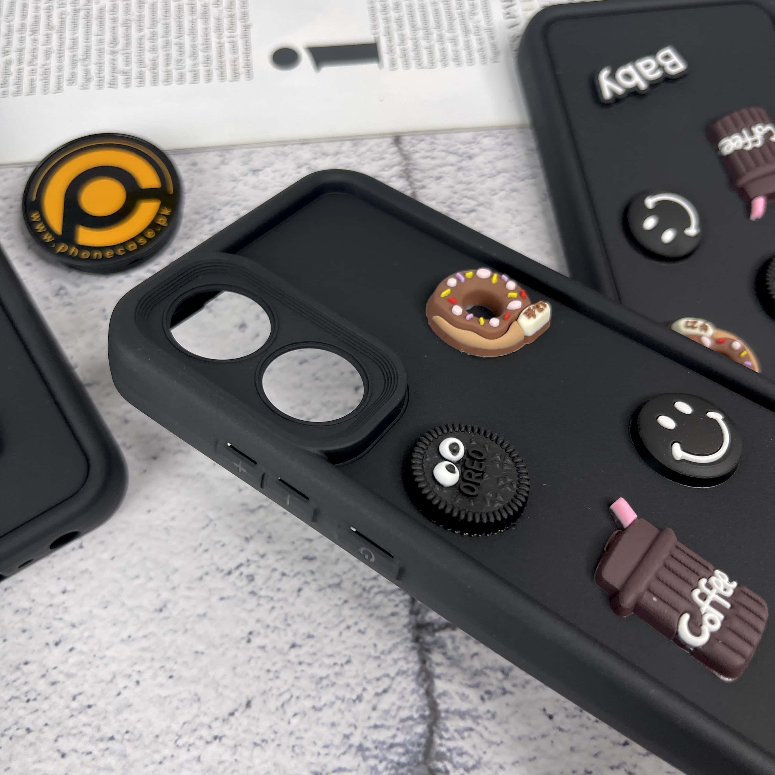 Oppo A78 4G Donut Coffee & Cookie Delight Icons Liquid Silicon Case