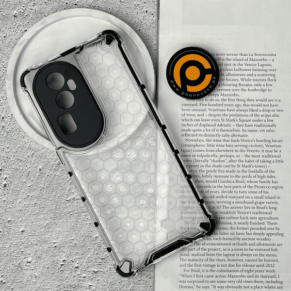 Oppo Reno 10 Pro Plus Airbag Shockproof Hybrid Armor Honeycomb Transparent Cover