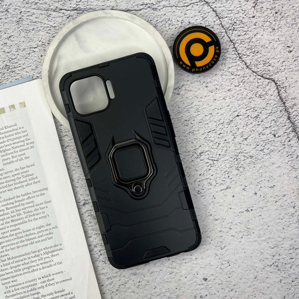 Oppo F17 Pro /A93 4G/ RENO 4 LITE Matel Case Upgraded Ironman With Holding Ring and KickStand Hybrid Shock Proof Case