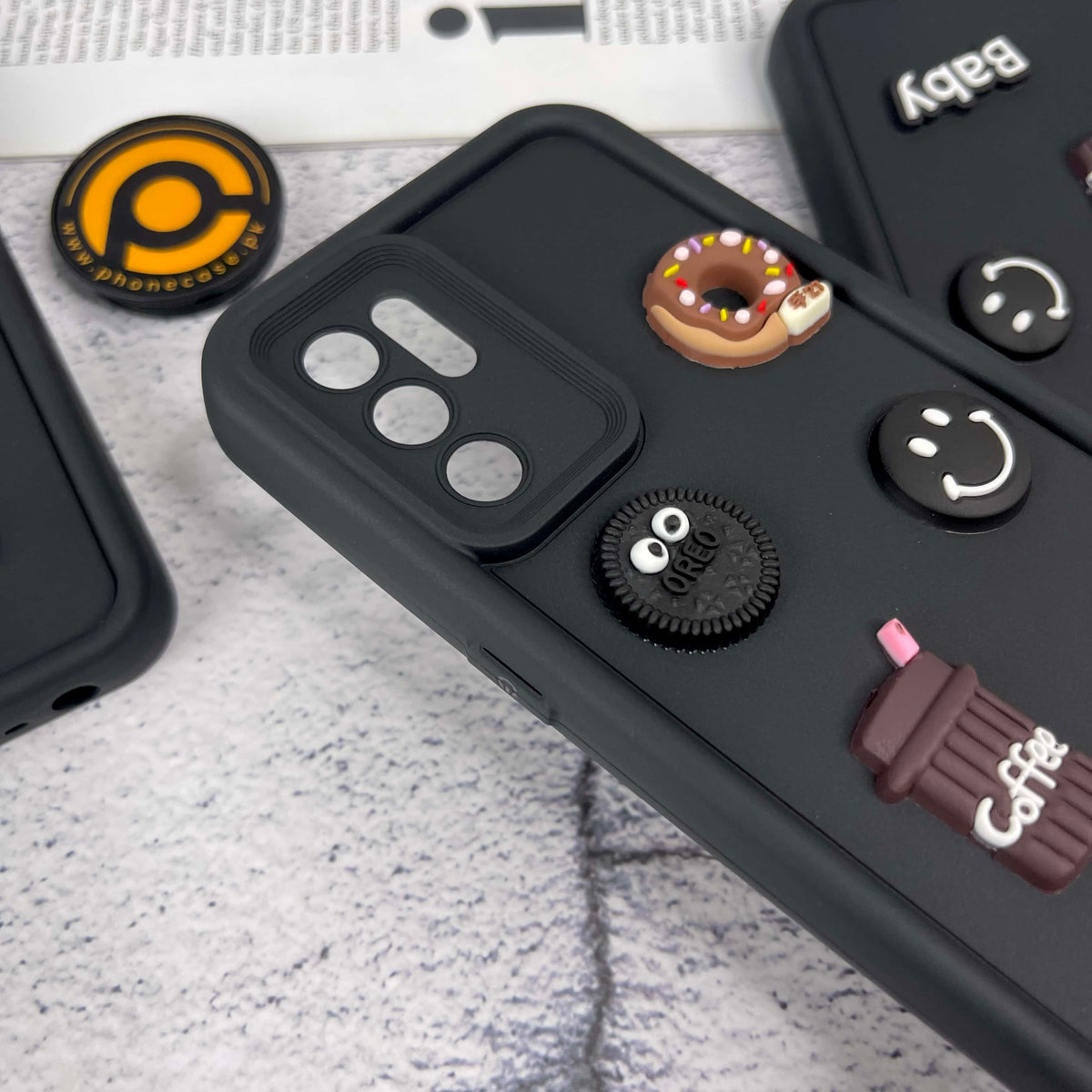 Oppo Reno 6 Donut Coffee & Cookie Delight Icons Liquid Silicon Case ...