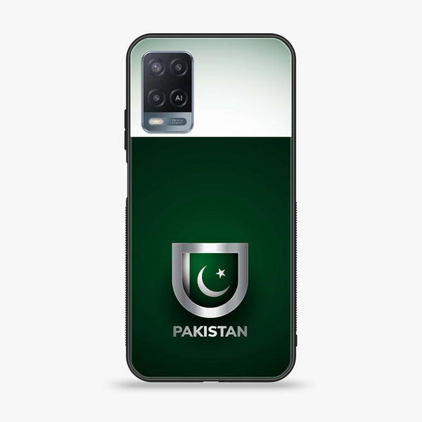 Oppo A54 -Pakistani Flag Design 4- Premium Printed Glass soft Bumper shock Proof Case CS-10891