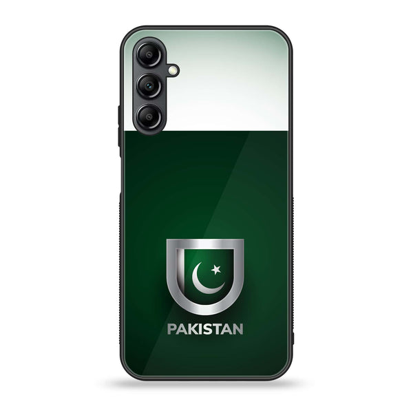 Samsung Galaxy A14 - Pakistani Flag Design 4- Premium Printed Glass soft Bumper shock Proof Case CS-12211