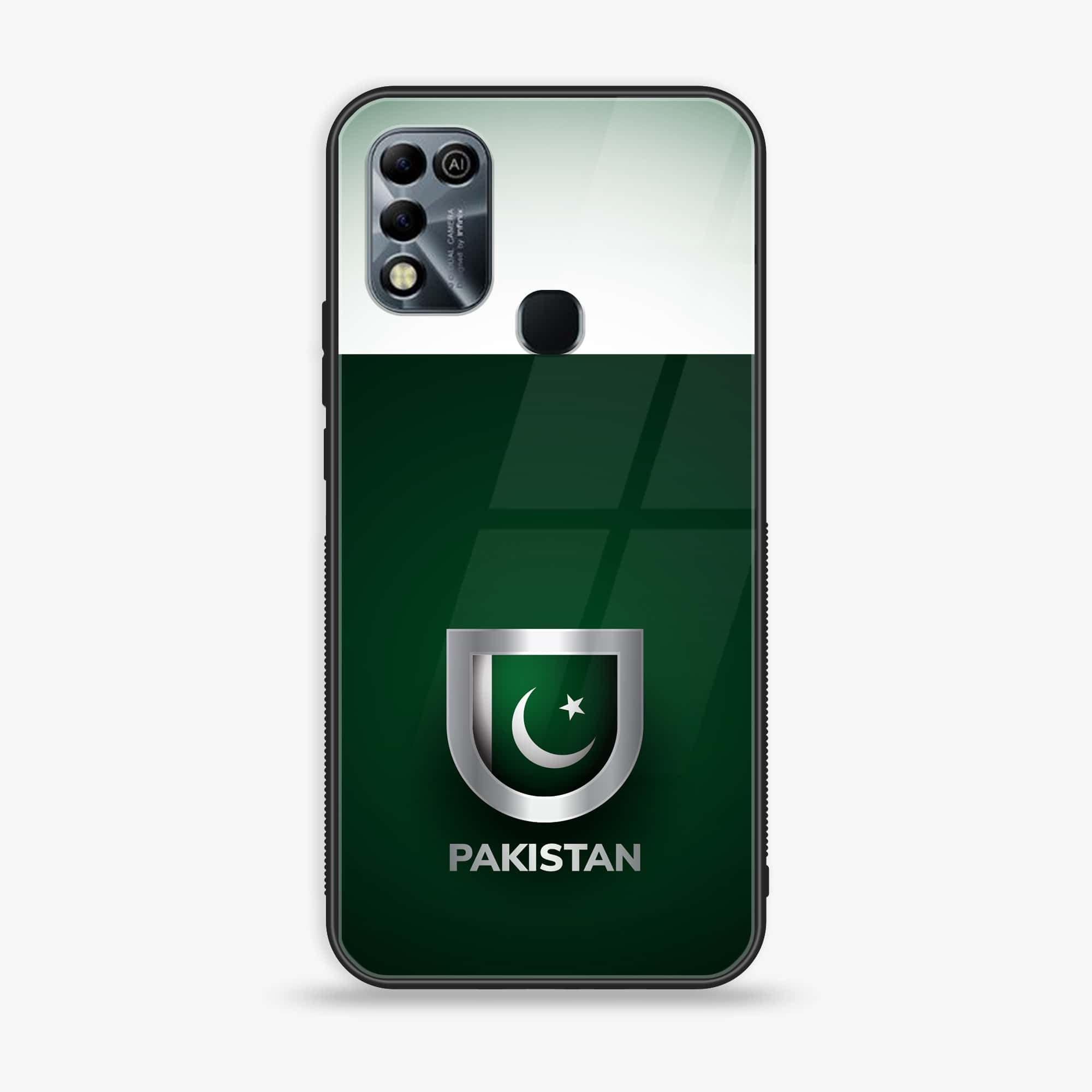 Infinix Hot 11 Play - Pakistani Flag Series - Premium Printed Glass soft Bumper shock Proof Case