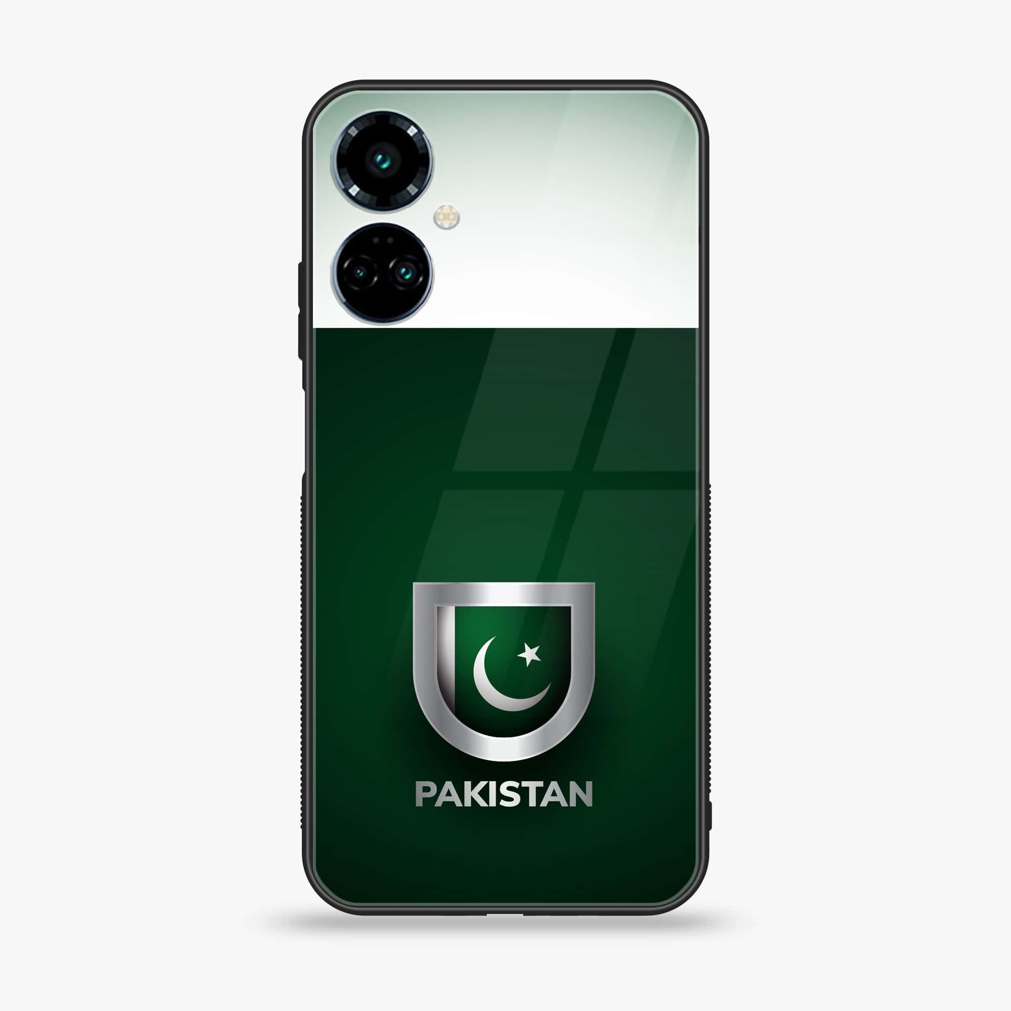 Tecno Camon 19 Pakistani Flag Series Premium Printed Glass soft Bumper shock Proof Case