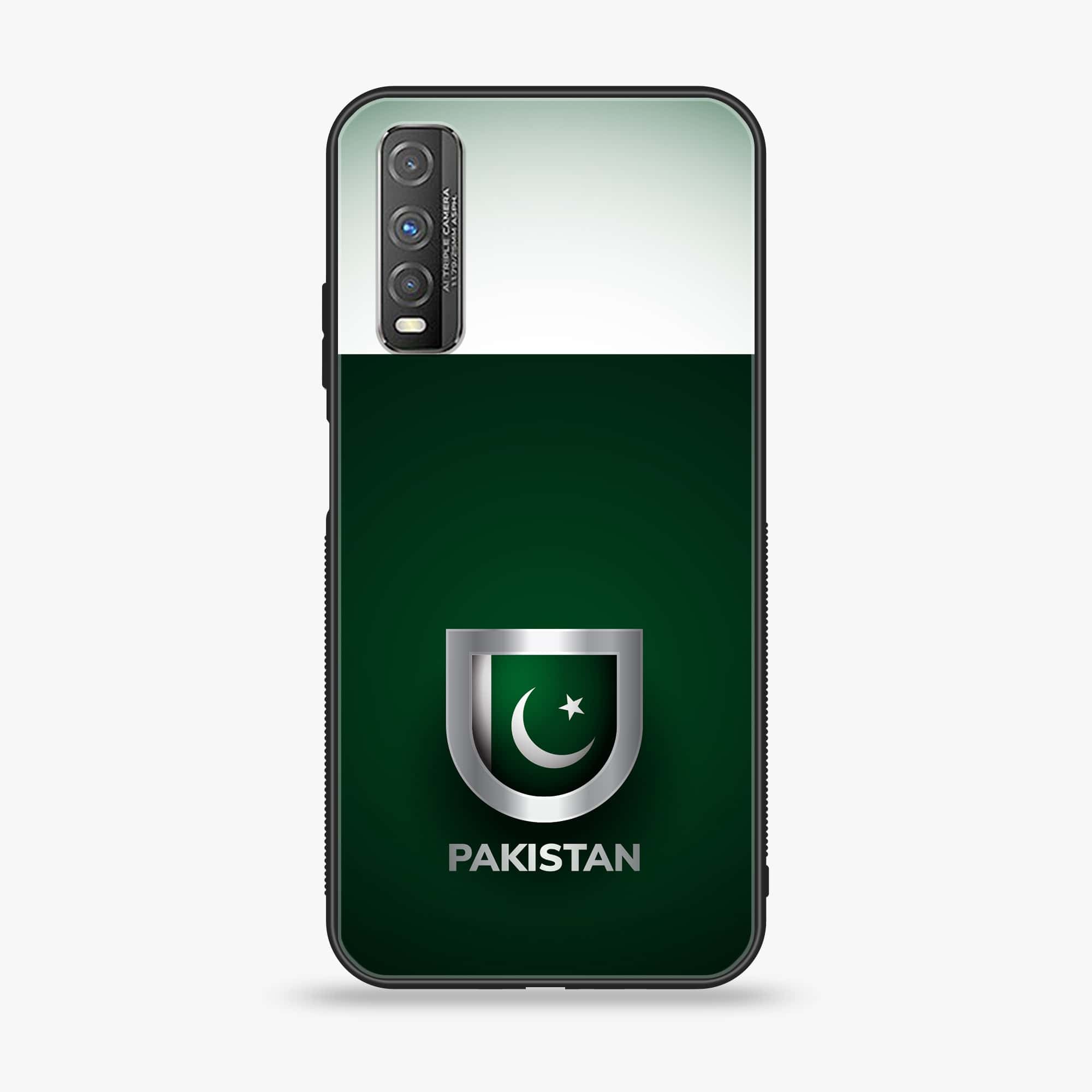 Vivo Y51s - Pakistani Flag Series - Premium Printed Glass soft Bumper shock Proof Case