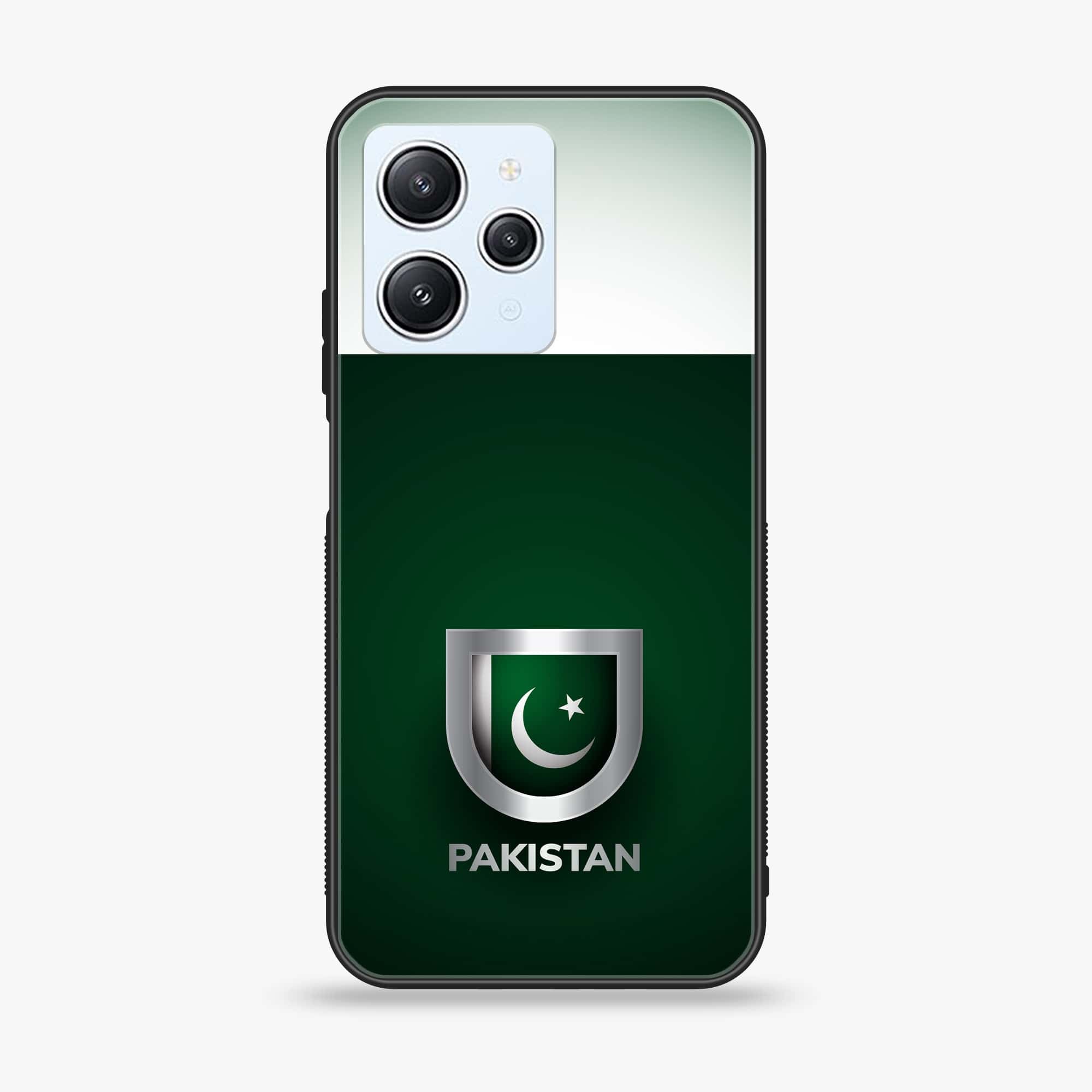 Xiaomi Redmi 12 - Pakistani Flag Series - Premium Printed Glass soft Bumper shock Proof Case