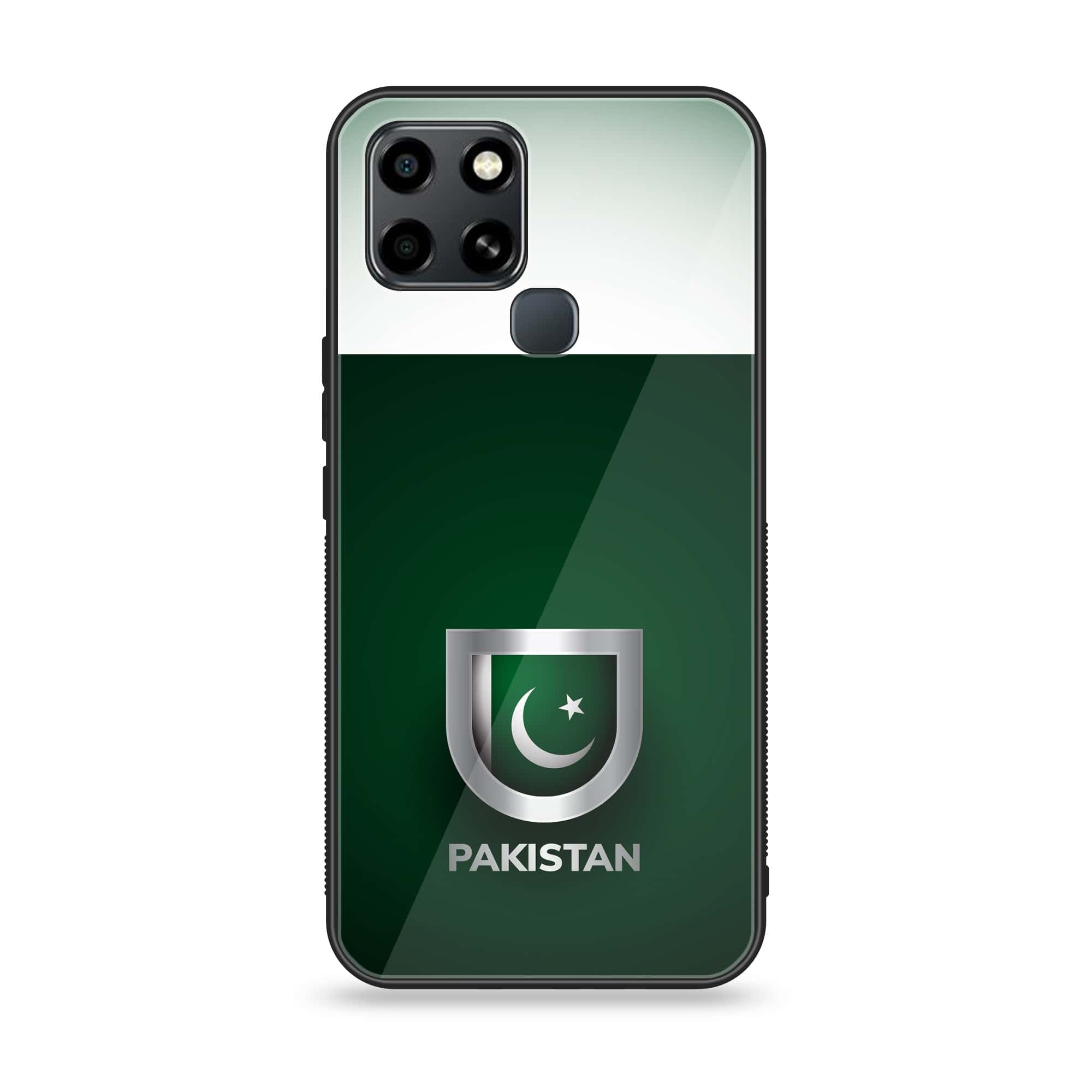 Infinix Smart 6 - Pakistani Flag Series - Premium Printed Glass soft Bumper shock Proof Case