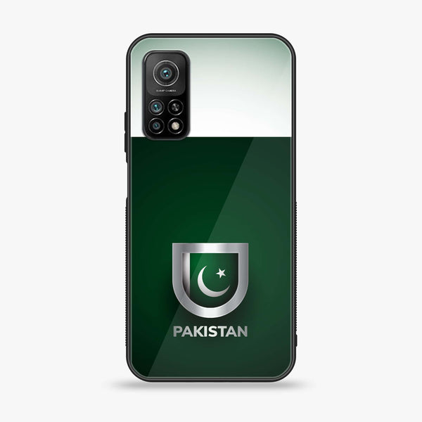 Xiaomi Mi 10T Pakistani Flag Design 4 Premium Printed Glass soft Bumper shock Proof Case CS-14027