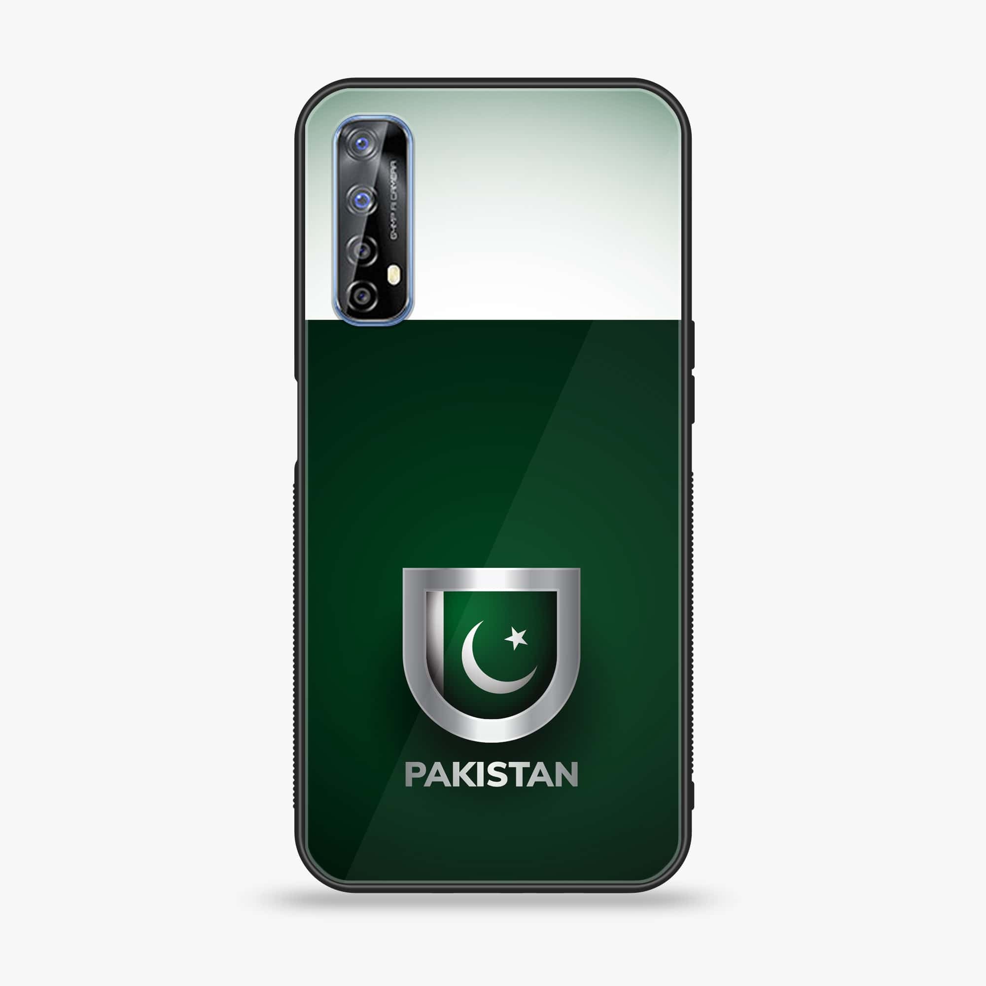 Realme 7 Pakistani Flag Series Premium Printed Glass soft Bumper shock Proof Case
