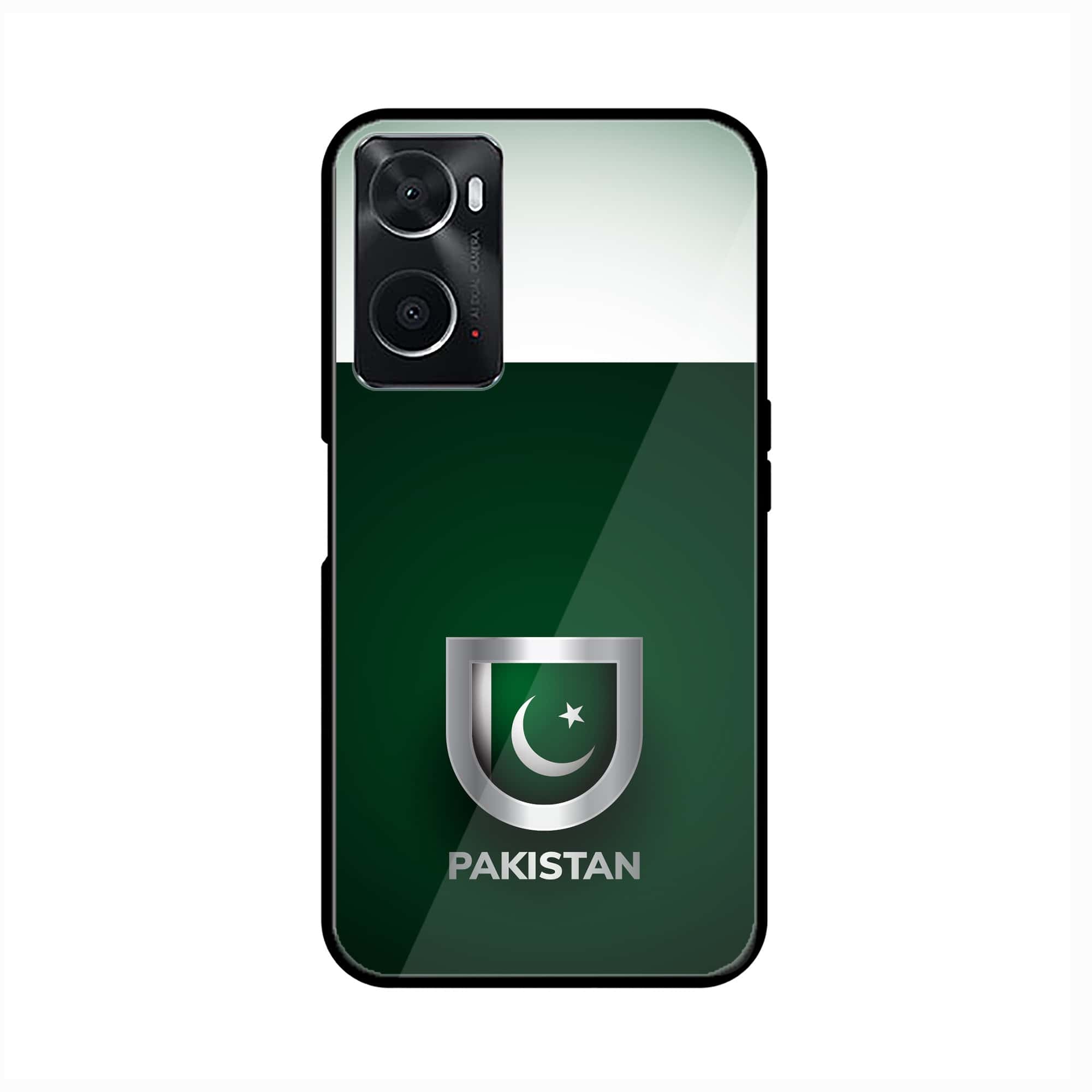Oppo A76 Pakistani Flag Series Premium Printed Glass soft Bumper shock Proof Case