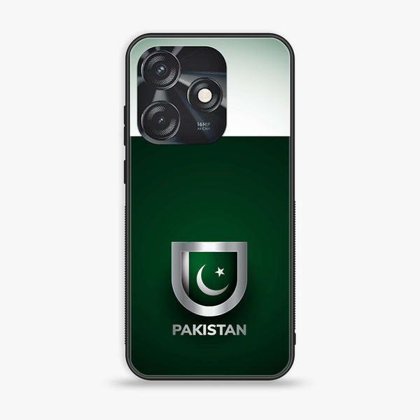 Tecno Spark 10C - Pakistani Flag Design 4 - Premium Printed Glass soft Bumper shock Proof Case CS-16826