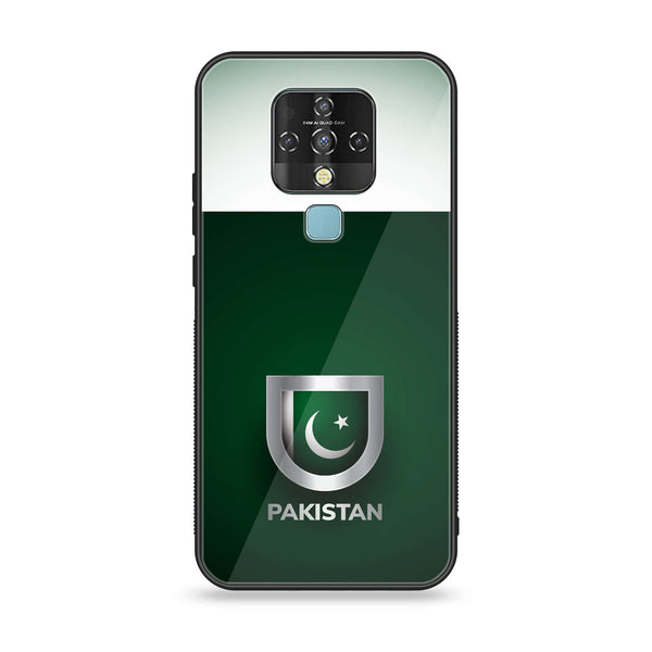 Tecno Camon 16 - Pakistani Flag Design 4 - Premium Printed Glass soft Bumper shock Proof Case CS-8813