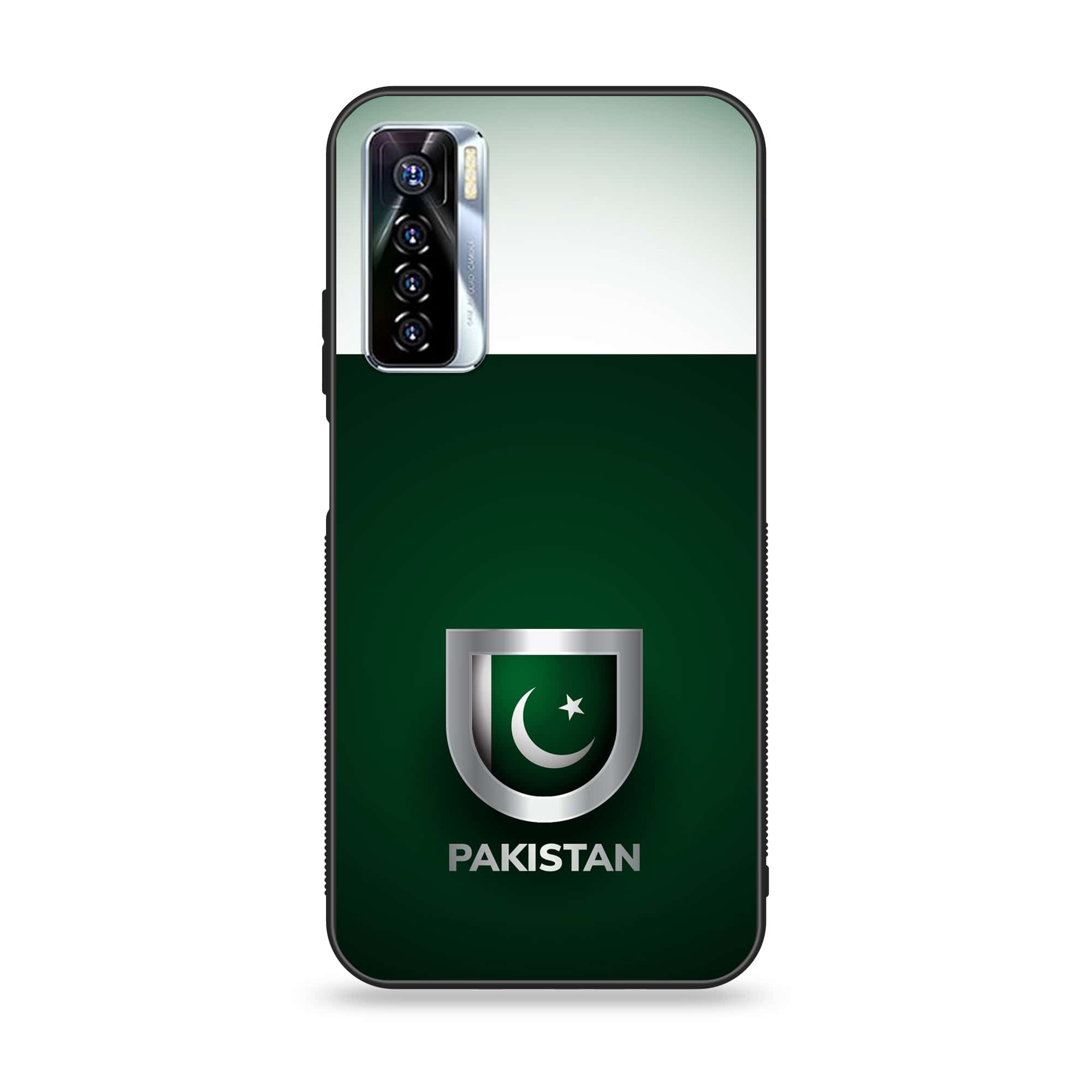 Tecno Camon 17 Pro - Pakistani Flag Series - Premium Printed Glass soft Bumper shock Proof Case