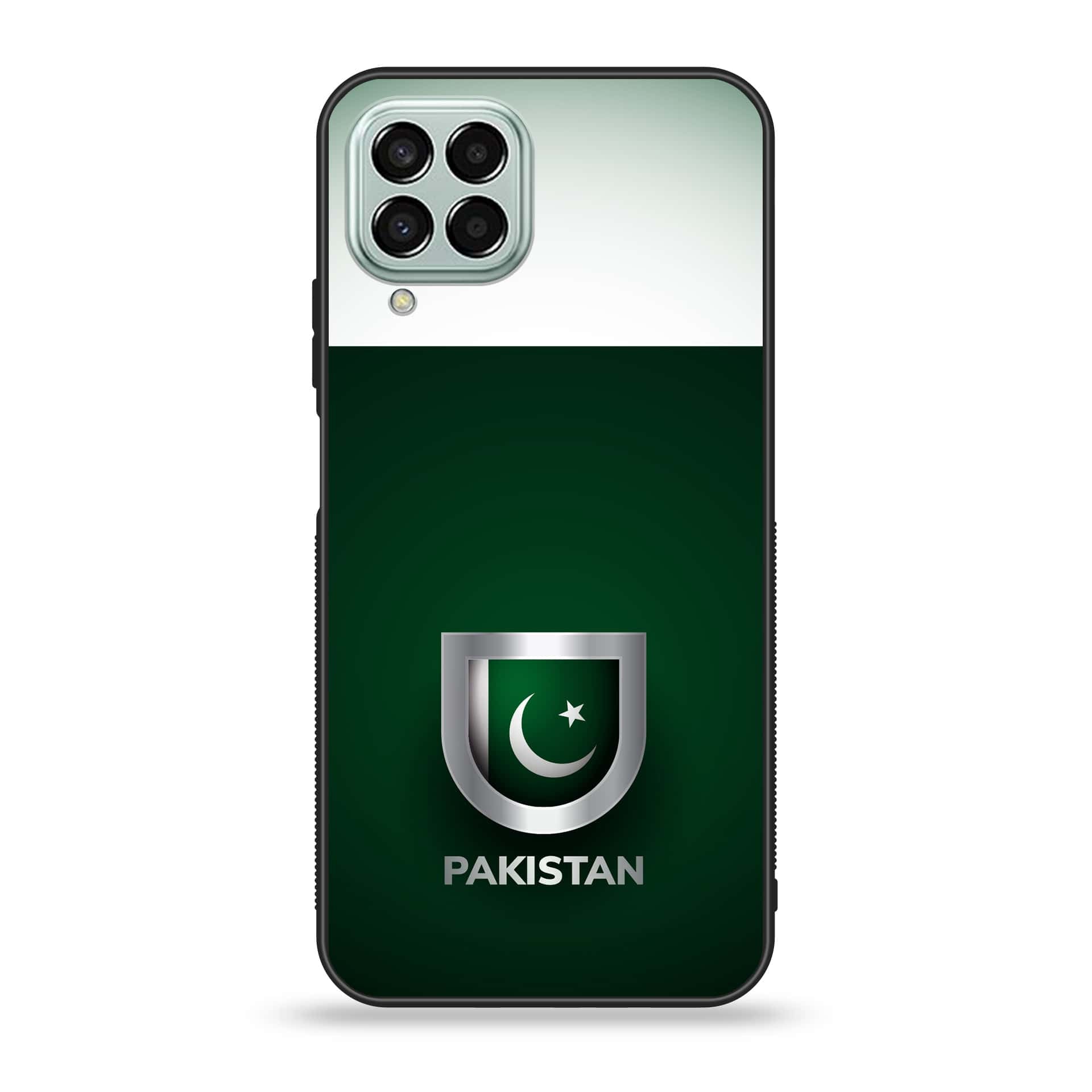 Samsung Galaxy M33 - Pakistani Flag Series - Premium Printed Glass soft Bumper shock Proof Case