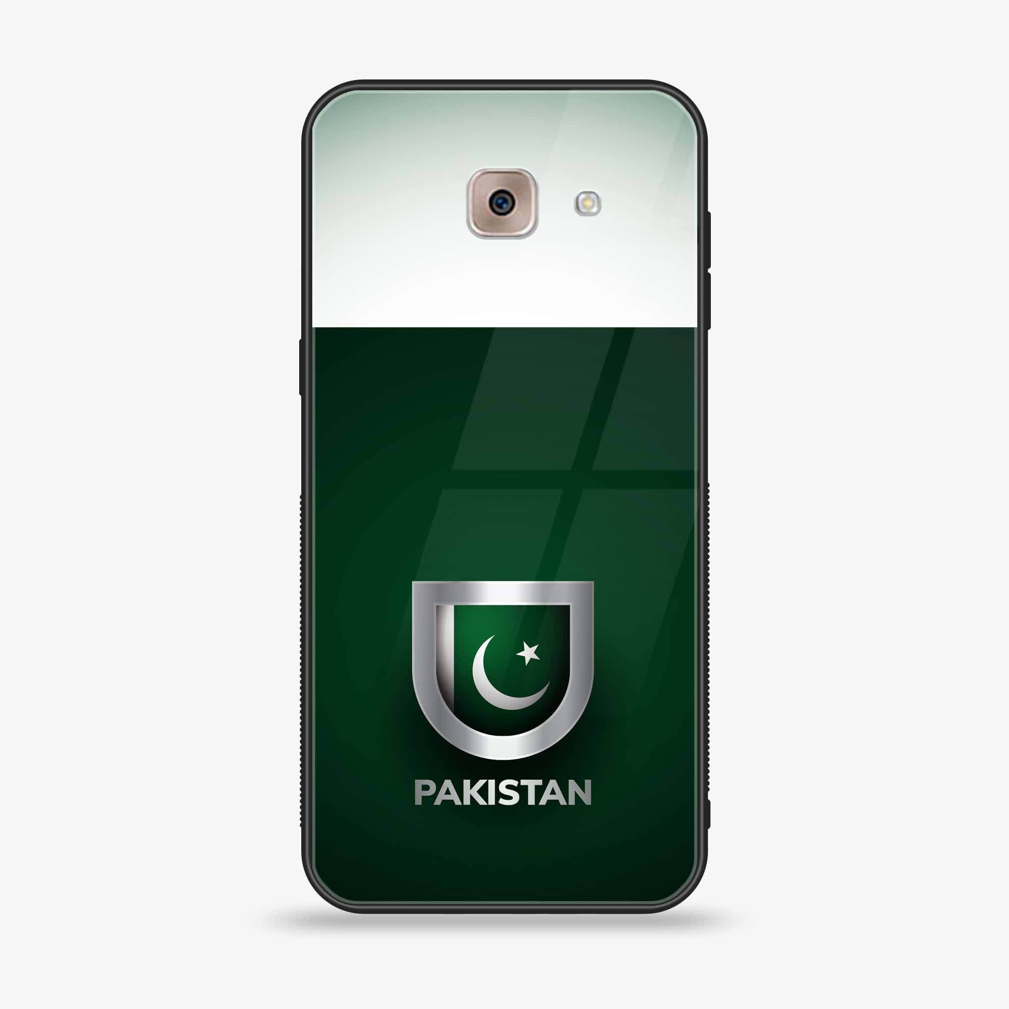 Samsung Galaxy J7 Max - Pakistani Flag Series - Premium Printed Glass soft Bumper shock Proof Case