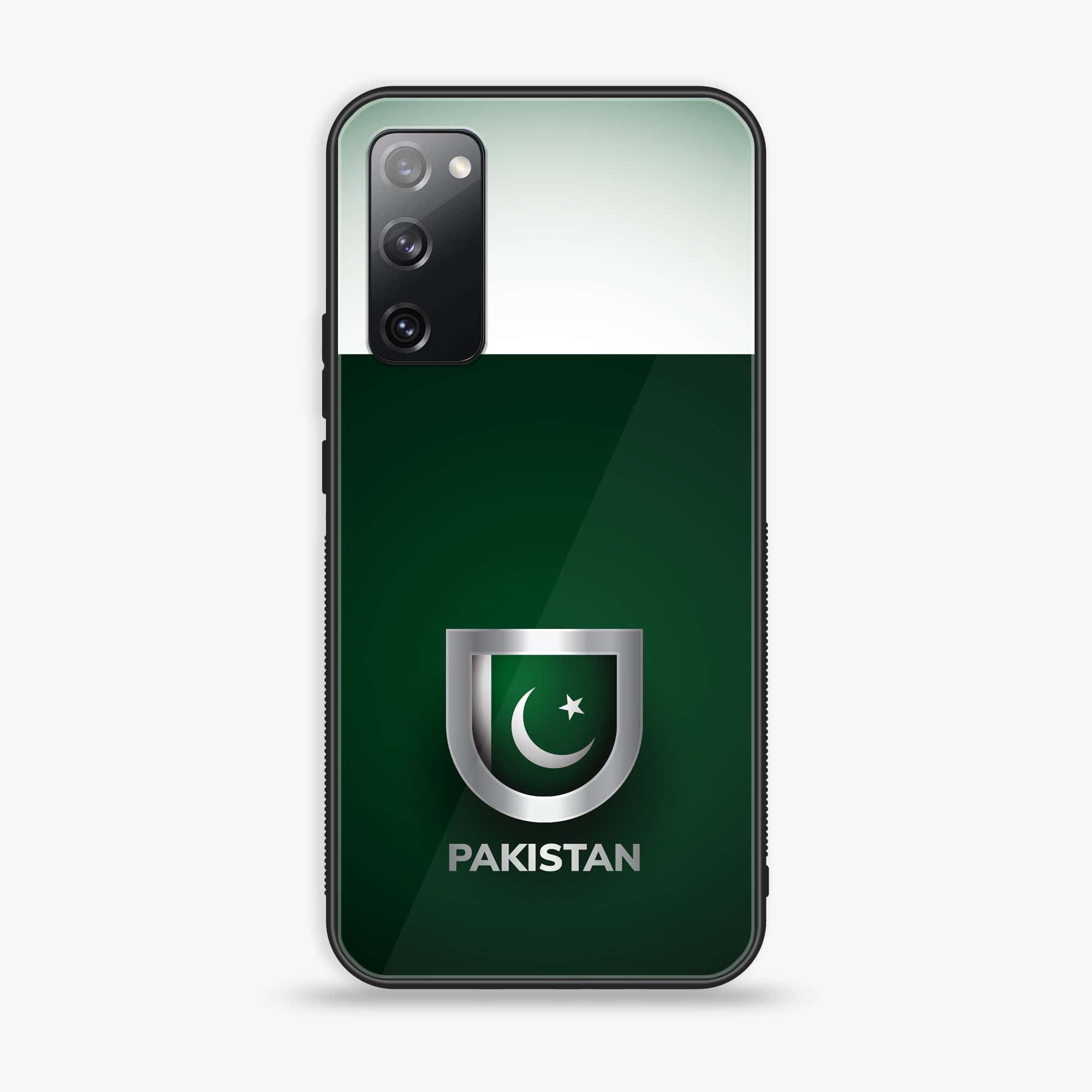 Samsung Galaxy S20 FE Pakistani Flag Series Premium Printed Glass soft Bumper shock Proof Case