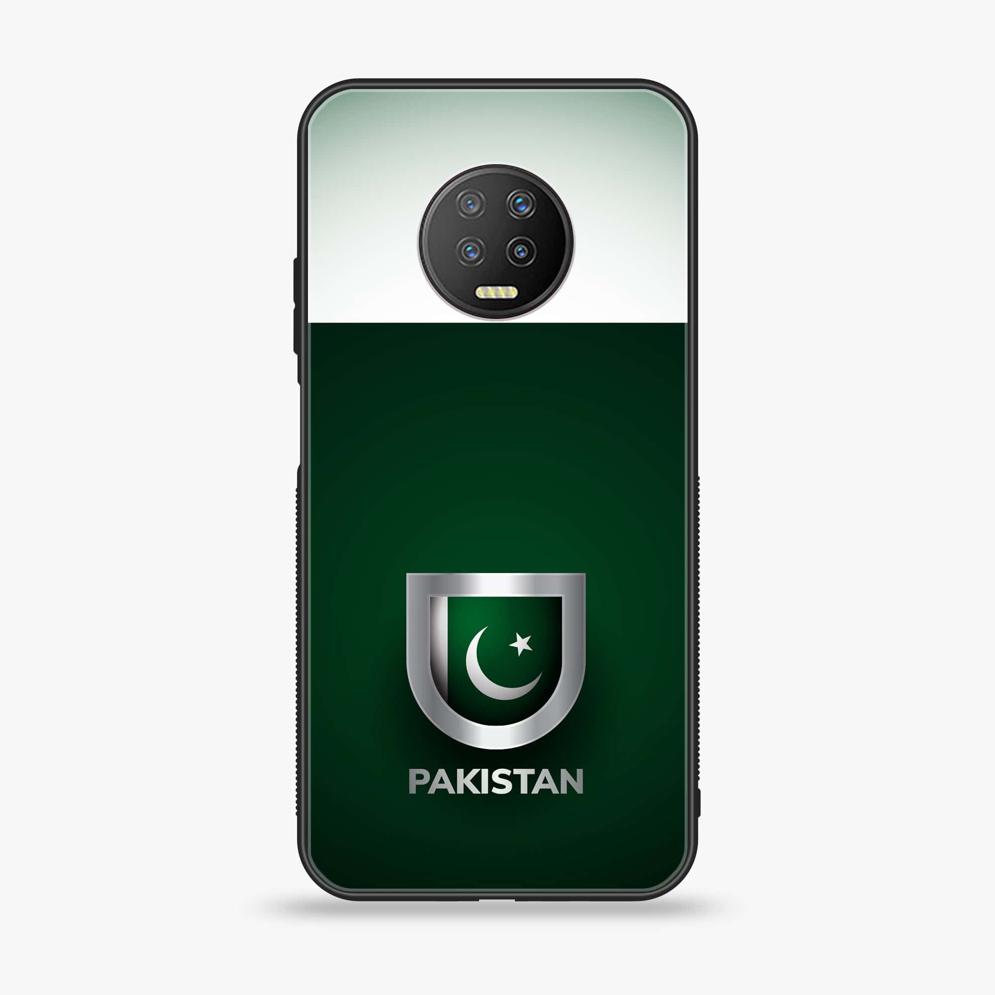 Infinix Note 7 - Pakistani Flag Series - Premium Printed Glass soft Bumper shock Proof Case