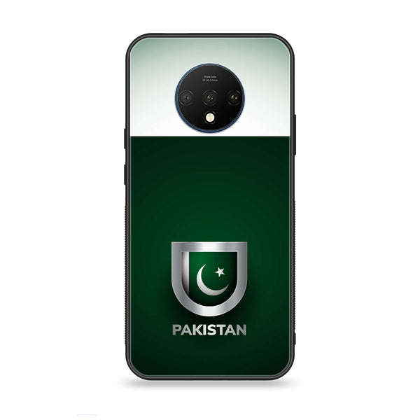 OnePlus 7T - Pakistani Flag Design 4- Premium Printed Glass soft Bumper shock Proof Case CS-49982