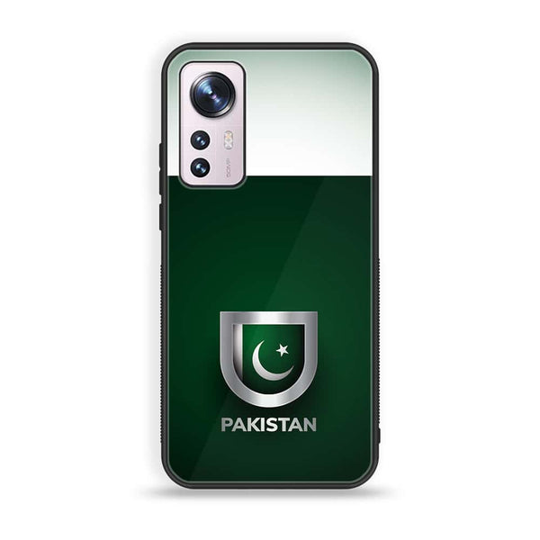 Xiaomi 12 Pakistani Flag Design 4  Premium Printed Glass soft Bumper shock Proof Case CS-37290
