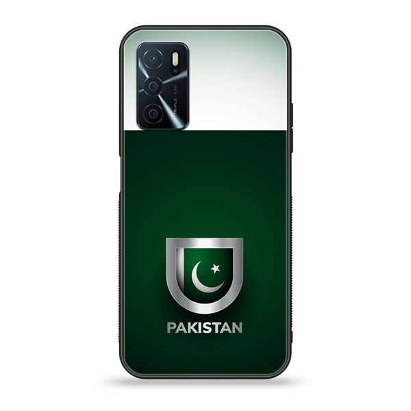 OPPO A16 - Pakistani Flag Design 4 - Premium Printed Glass soft Bumper shock Proof Case CS-13897