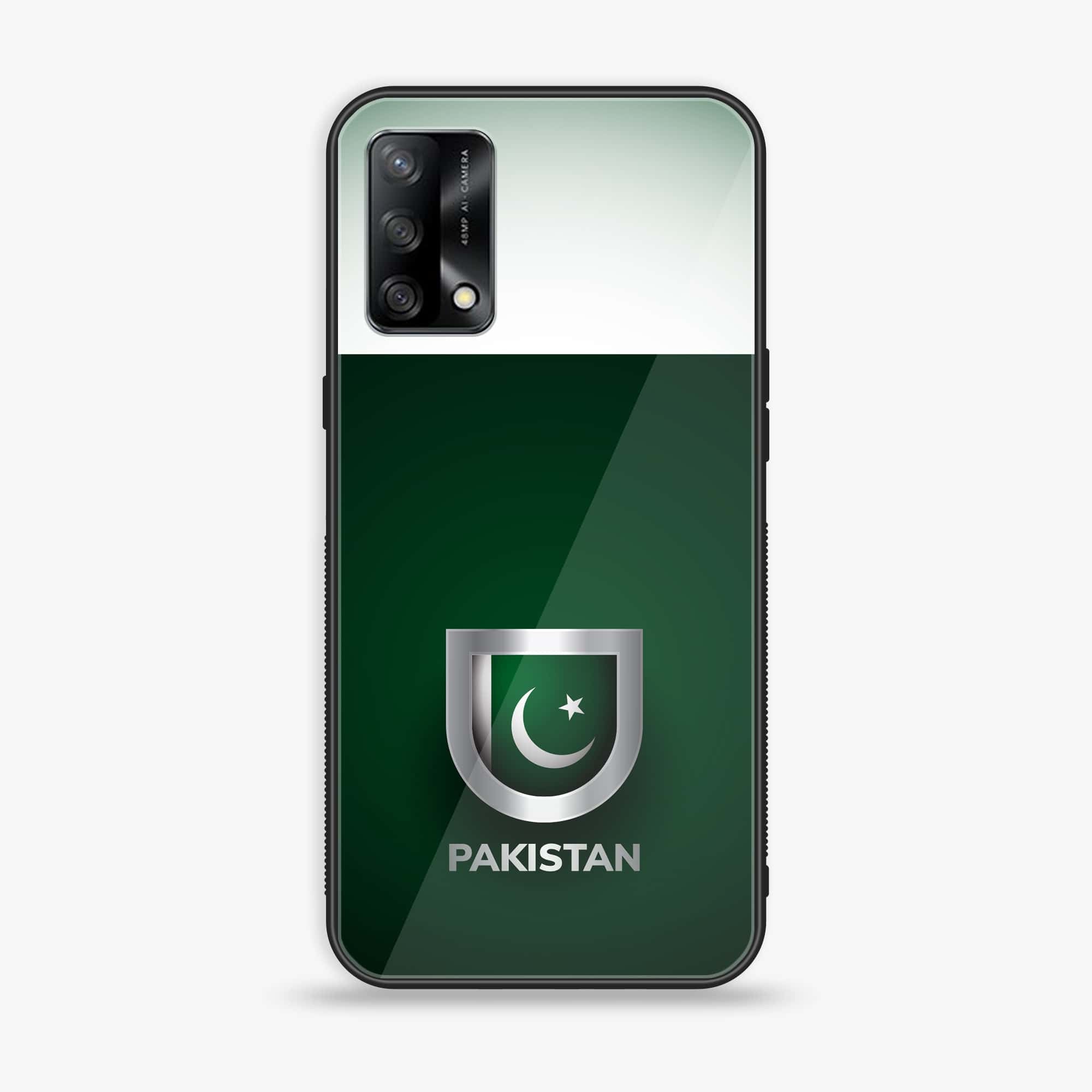 Oppo F19s - Pakistani Flag Series - Premium Metal Printed soft Bumper shock Proof Case