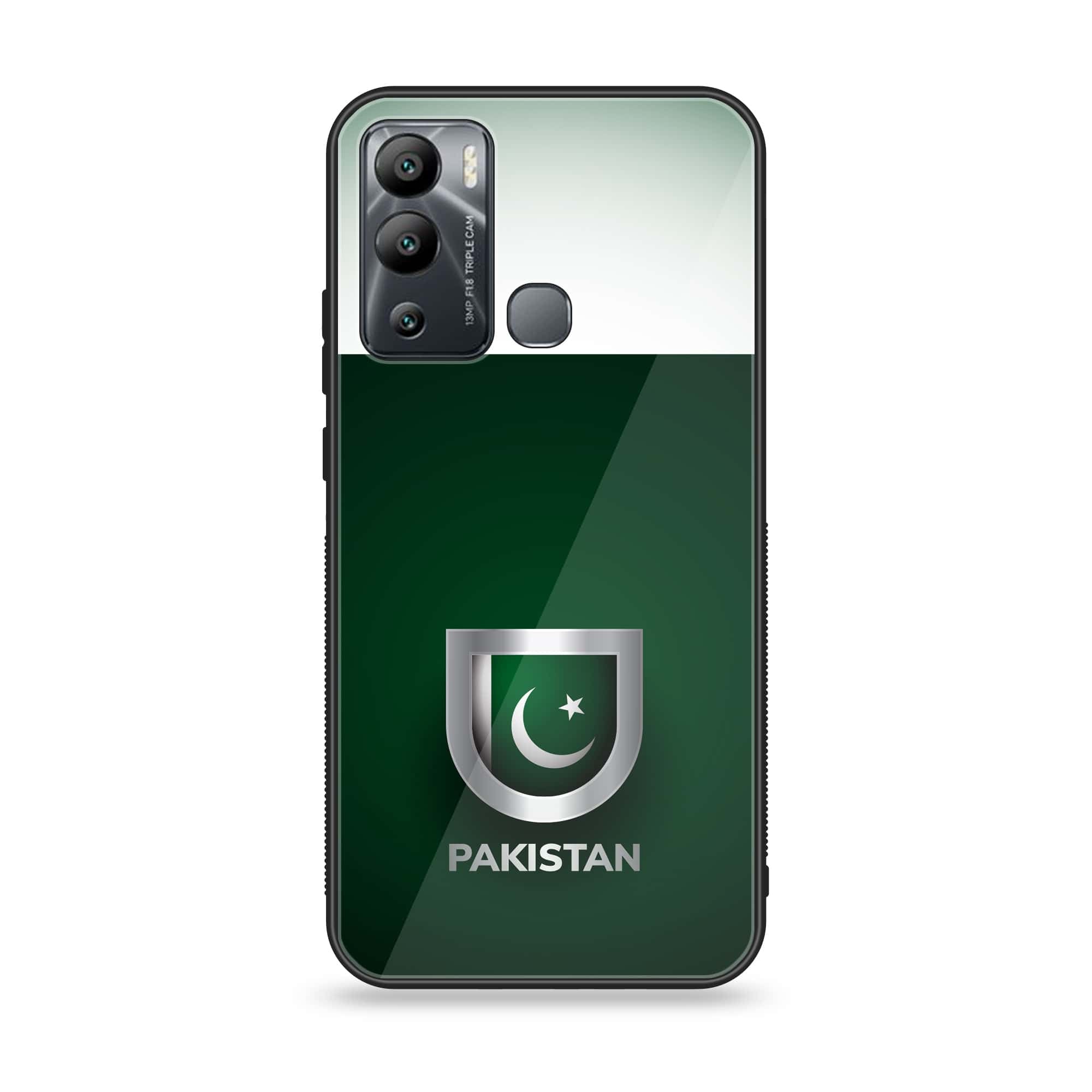 Infinix Hot 12i - Pakistani Flag Series - Premium Printed Glass soft Bumper shock Proof Case