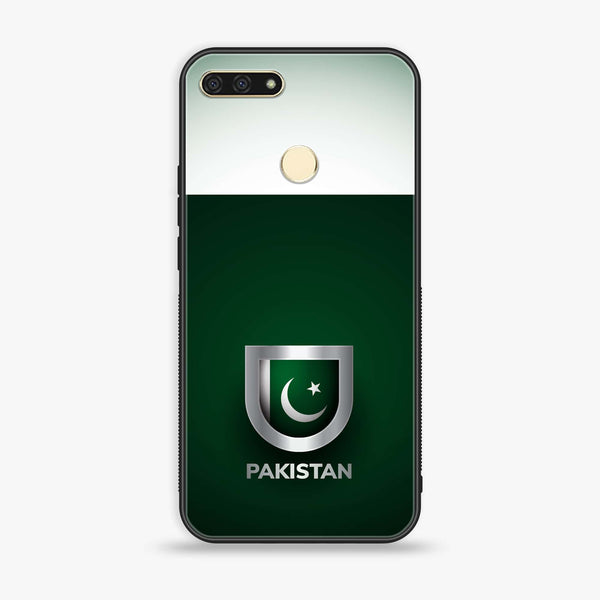 Huawei Y6 2018/Honor Play 7A - Pakistani Flag Series - Premium Printed Glass soft Bumper shock Proof Case