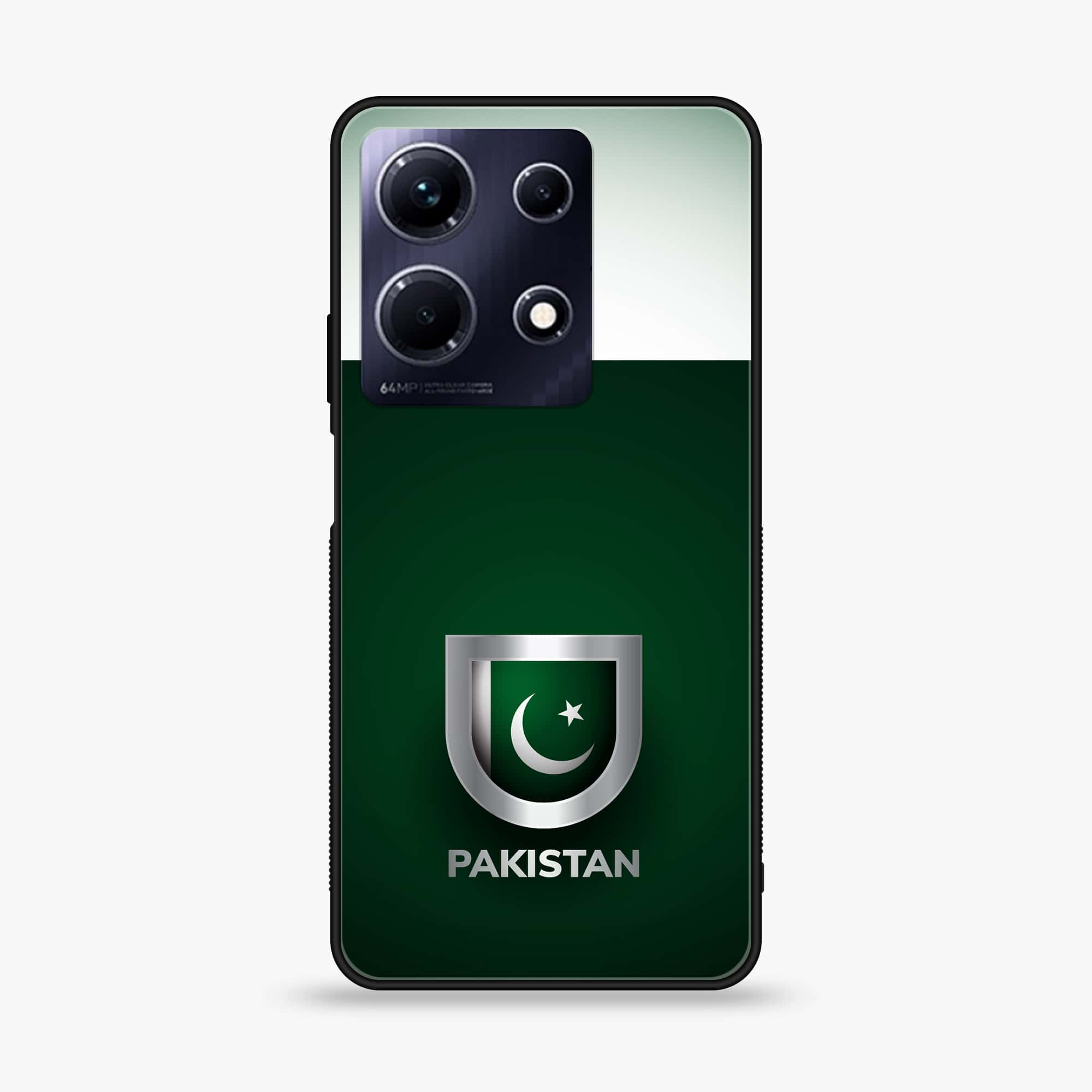 Infinix Note 30 - Pakistani Flag Series - Premium Printed Glass soft Bumper shock Proof Case