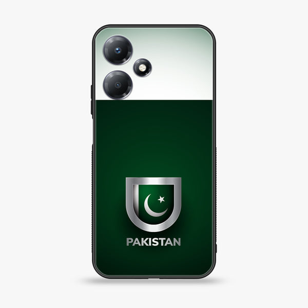 Infinix Hot 30i - Pakistani Flag Design 4 - Premium Printed Glass soft Bumper shock Proof Case CS-8628