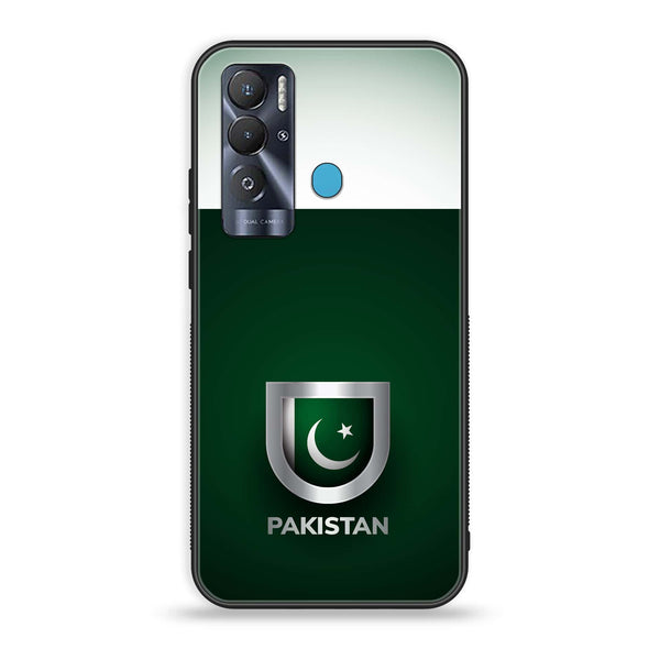 Tecno Pova Neo Pakistani Flag Design 4 Premium Printed Glass soft Bumper shock Proof Case CS-8637