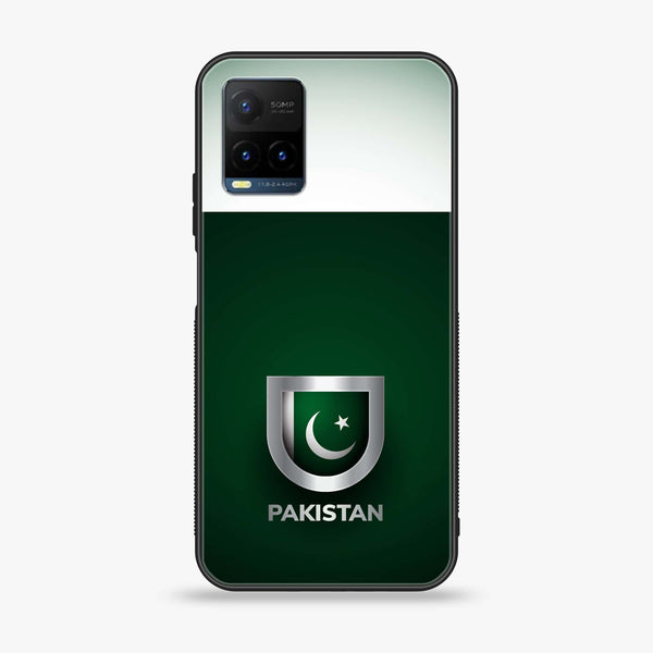 Vivo Y21 - Pakistani Flag Design 4- Premium Printed Glass soft Bumper shock Proof Case CS-26117