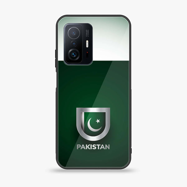 Xiaomi 11T - Pakistani Flag Design 4  - Premium Printed Glass soft Bumper shock Proof Case CS-37656