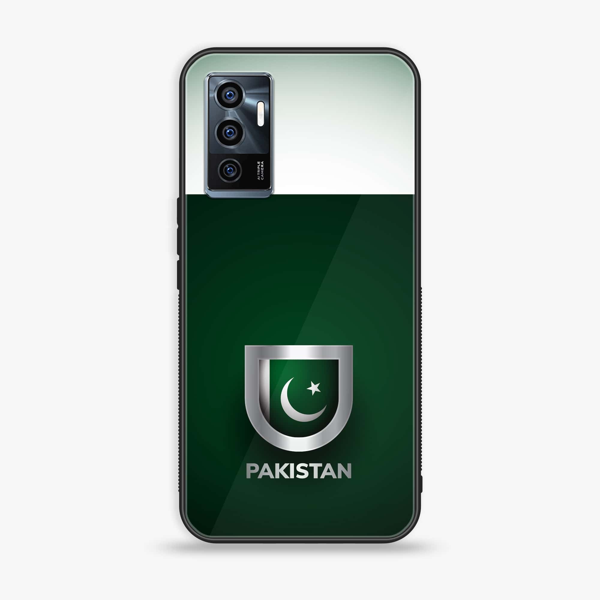 Vivo V23e - Pakistani Flag Series - Premium Printed Glass soft Bumper shock Proof Case
