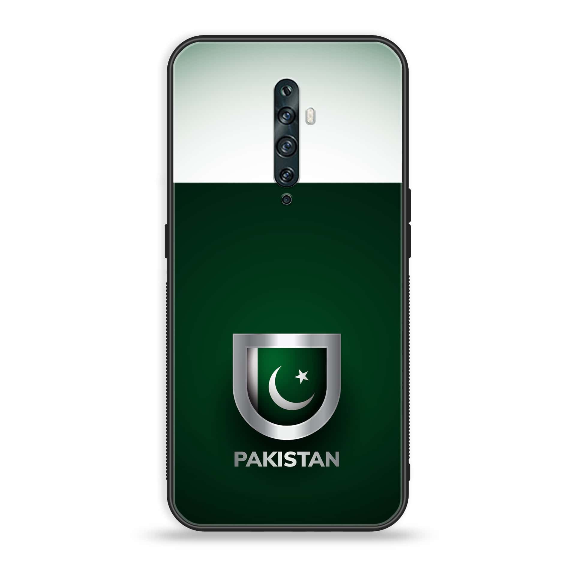 OPPO Reno 2f - Pakistani Flag Series - Premium Printed Glass soft Bumper shock Proof Case