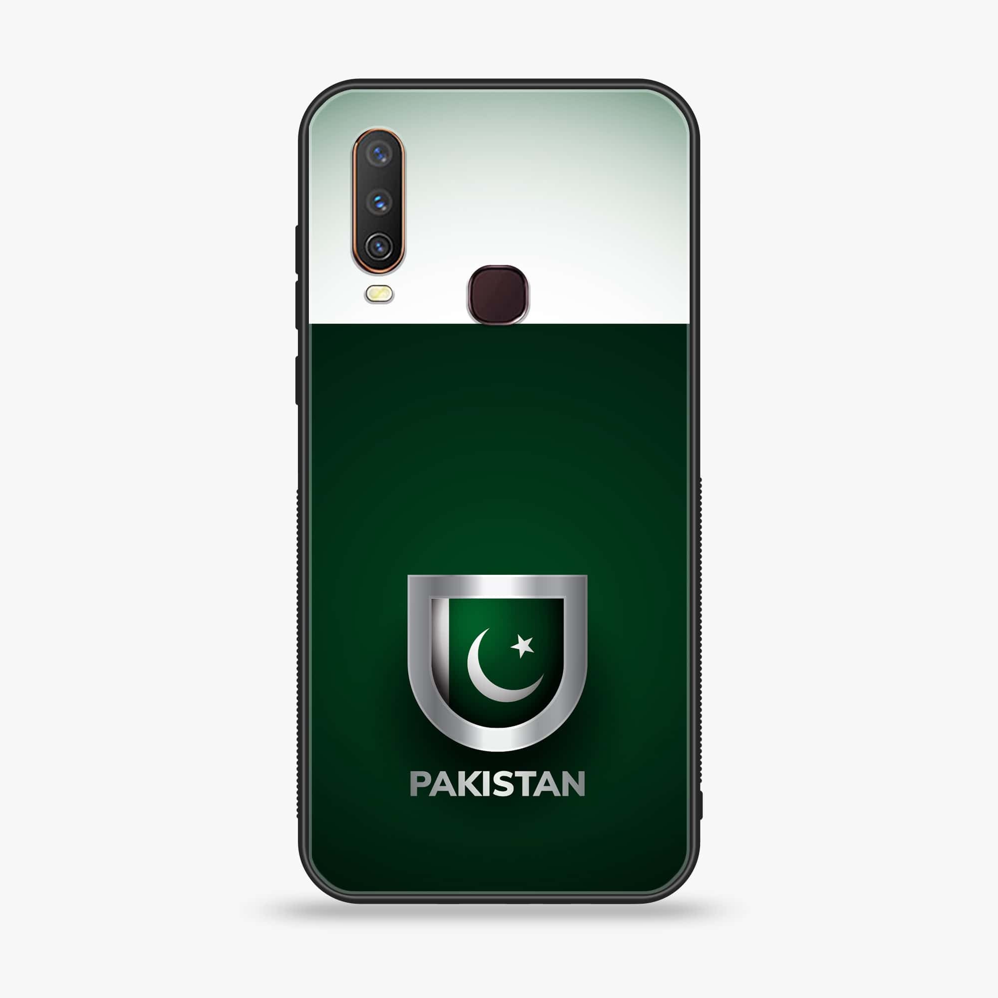 Vivo Y15 - Pakistani Flag Series - Premium Printed Glass soft Bumper shock Proof Case