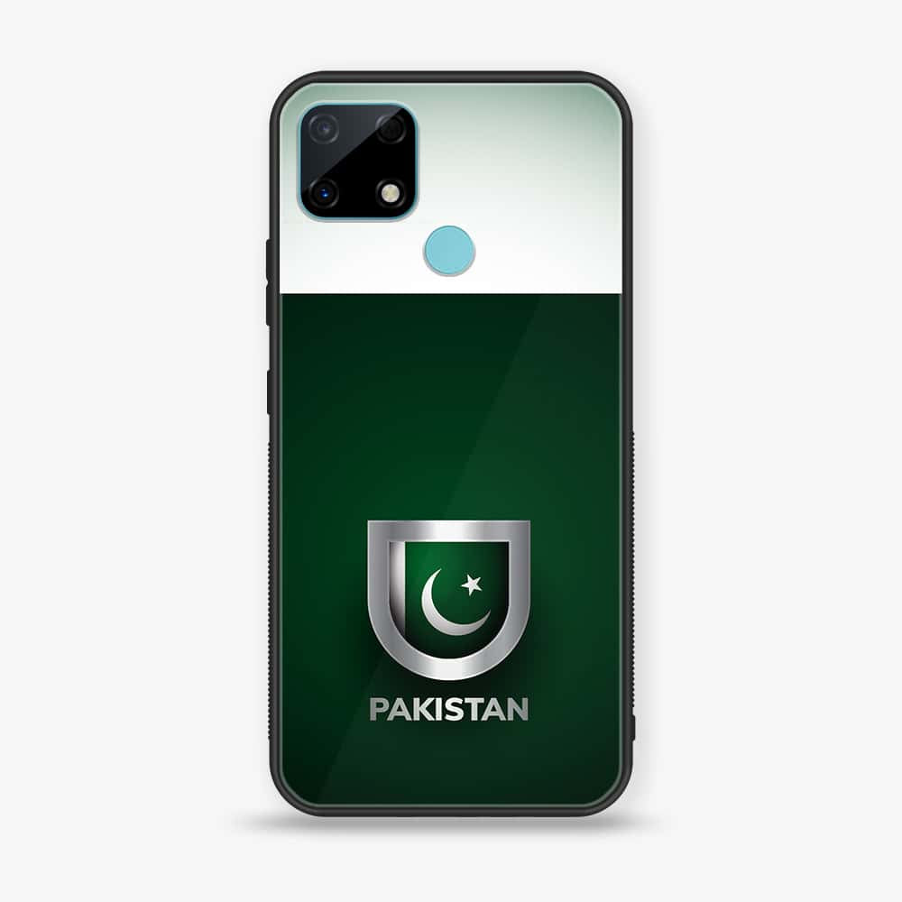 Realme Narzo 30A - Pakistani Flag Series - Premium Printed Glass soft Bumper shock Proof Case